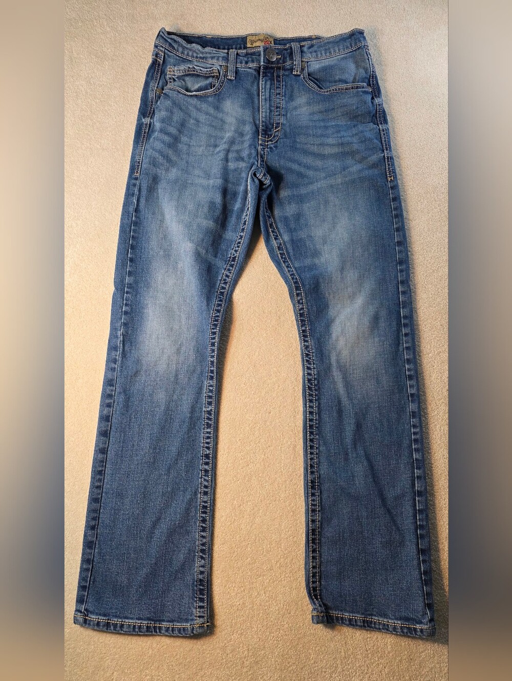 Wrangler 20X Vintage Boot "42" Medium Wash Western Jeans Mens 34x34